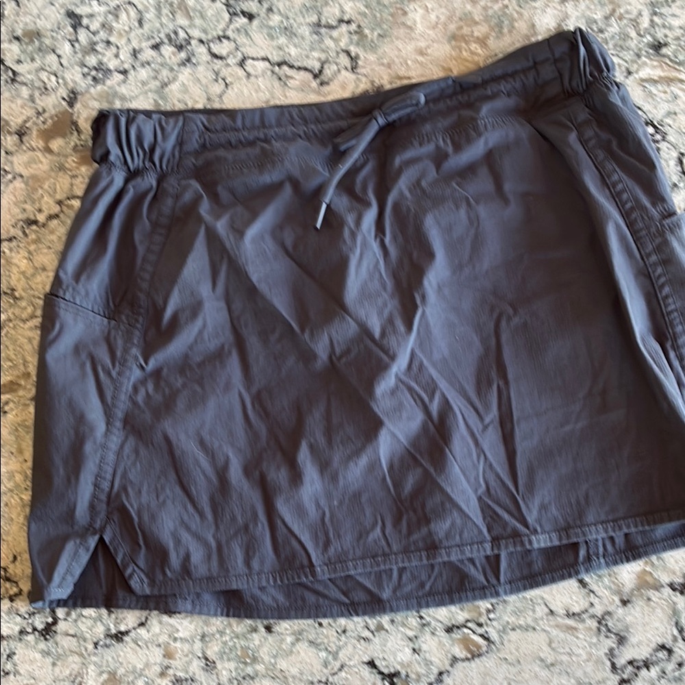 Charcoal Skirt with shorts (skort) with Drawstring Waist